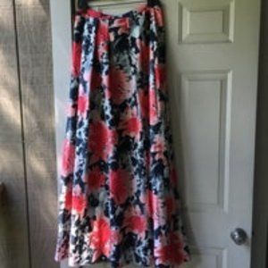 Carmen Marc Valvo Floral Maxi Skirt Sz 10